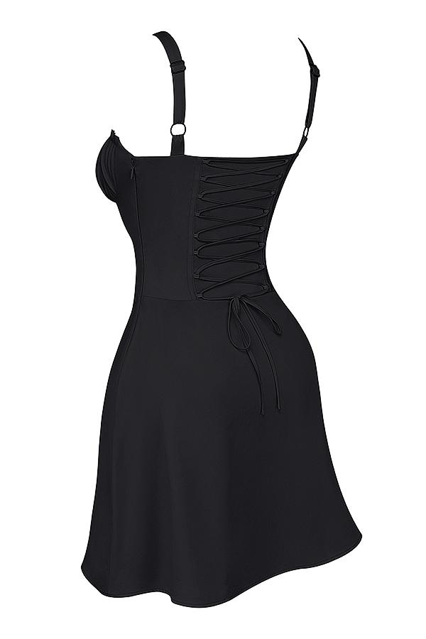 Carlotta  black corset mini dress Product Image