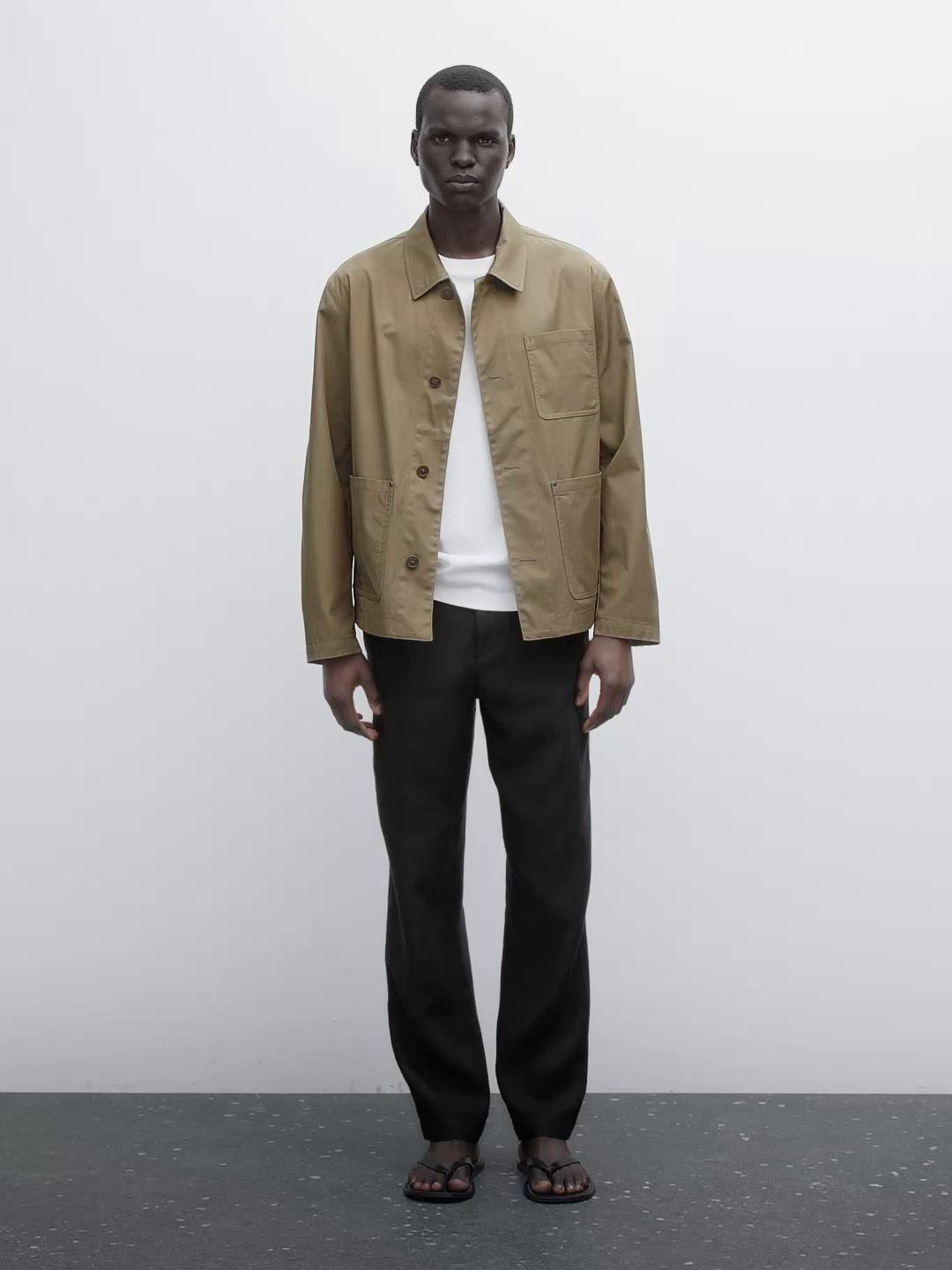 100% cotton jacket with pockets Product Image