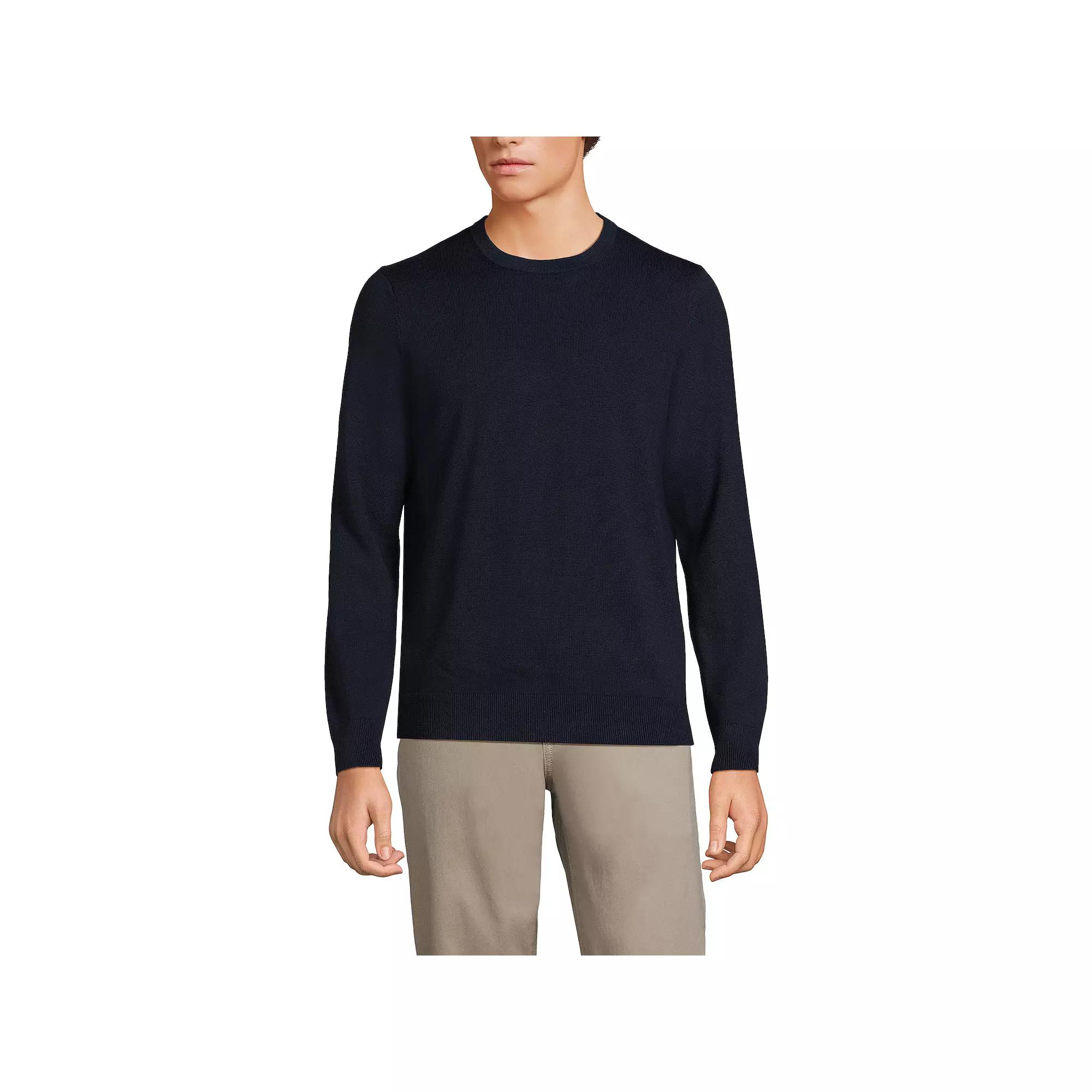 Big & Tall Lands' End Fine Gauge Crewneck Sweater, Men's,  Product Image