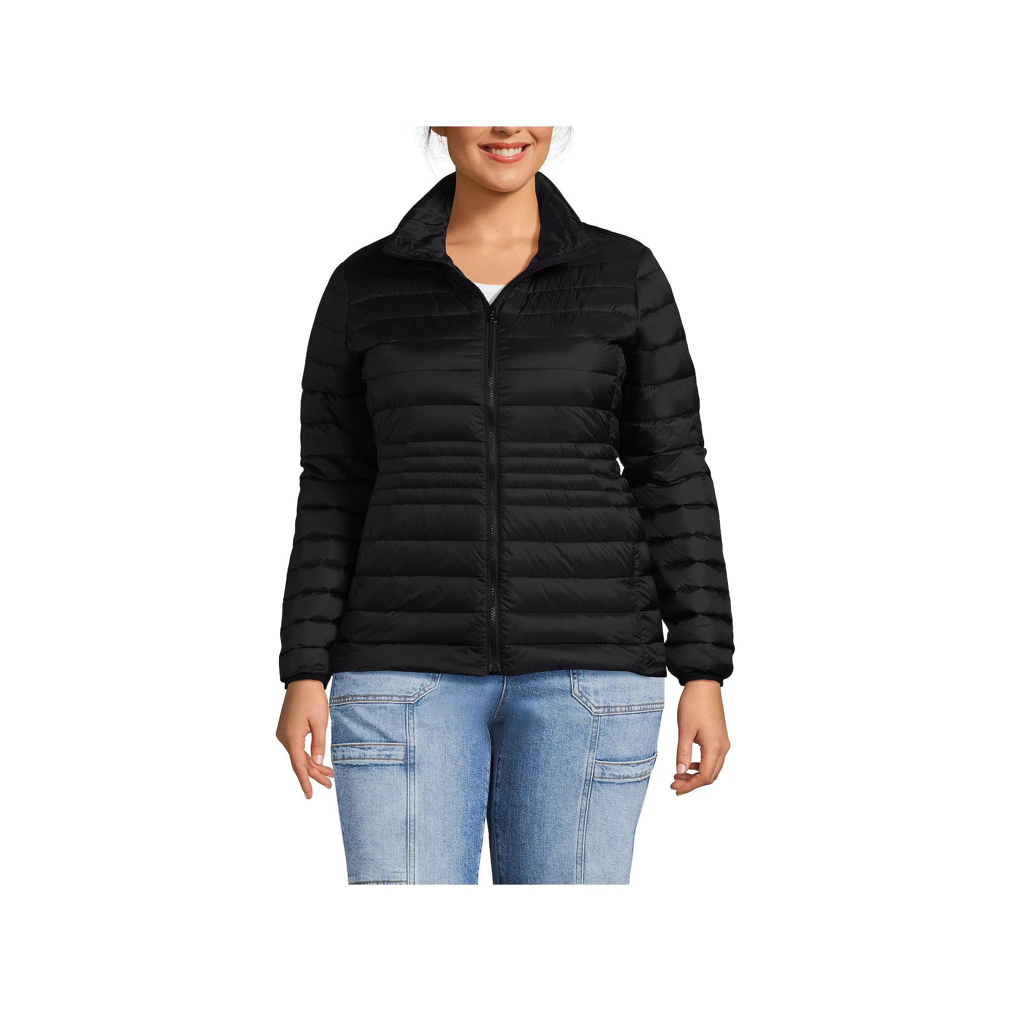 Plus Size Lands' End Wanderweight Packable Down Jacket, Women's, Size: 1XL, Light Carob Product Image