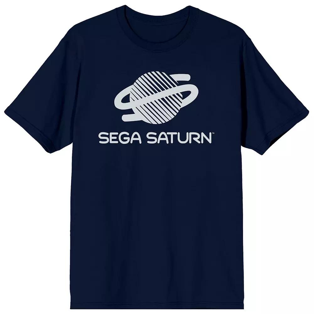 Men's Sega Saturn Retro Logo Tee, Size: Large, Blue Product Image