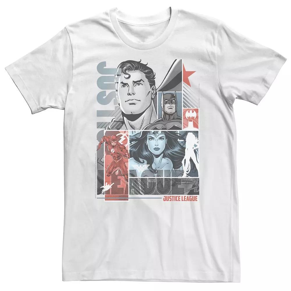 Big & Tall DC Comics The League Layered Poster Tee, Men's,  Product Image