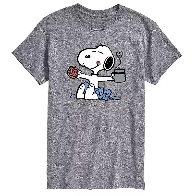 Men's Peanuts Donut Coffee Snoopy Tee,  Product Image