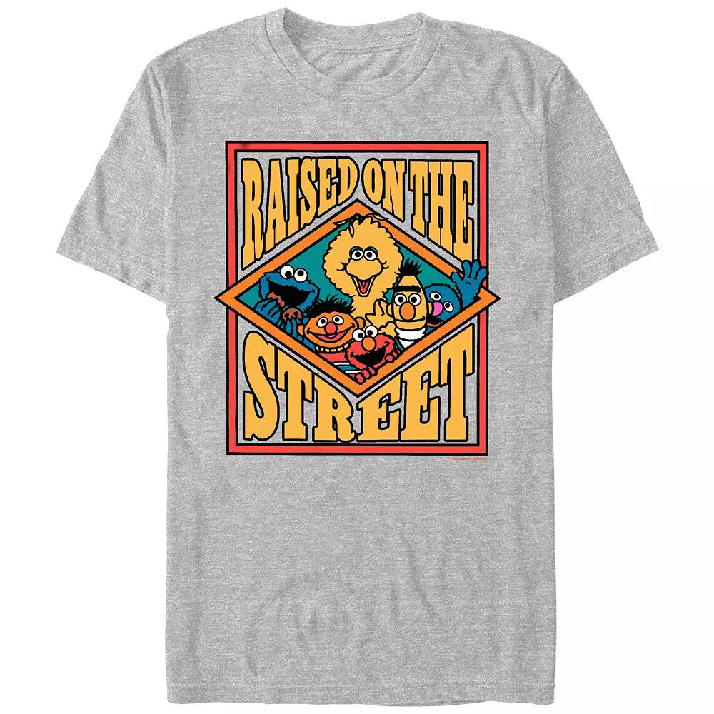 Men's Sesame Street Raised On The Street Poster Graphic Tee,  Product Image