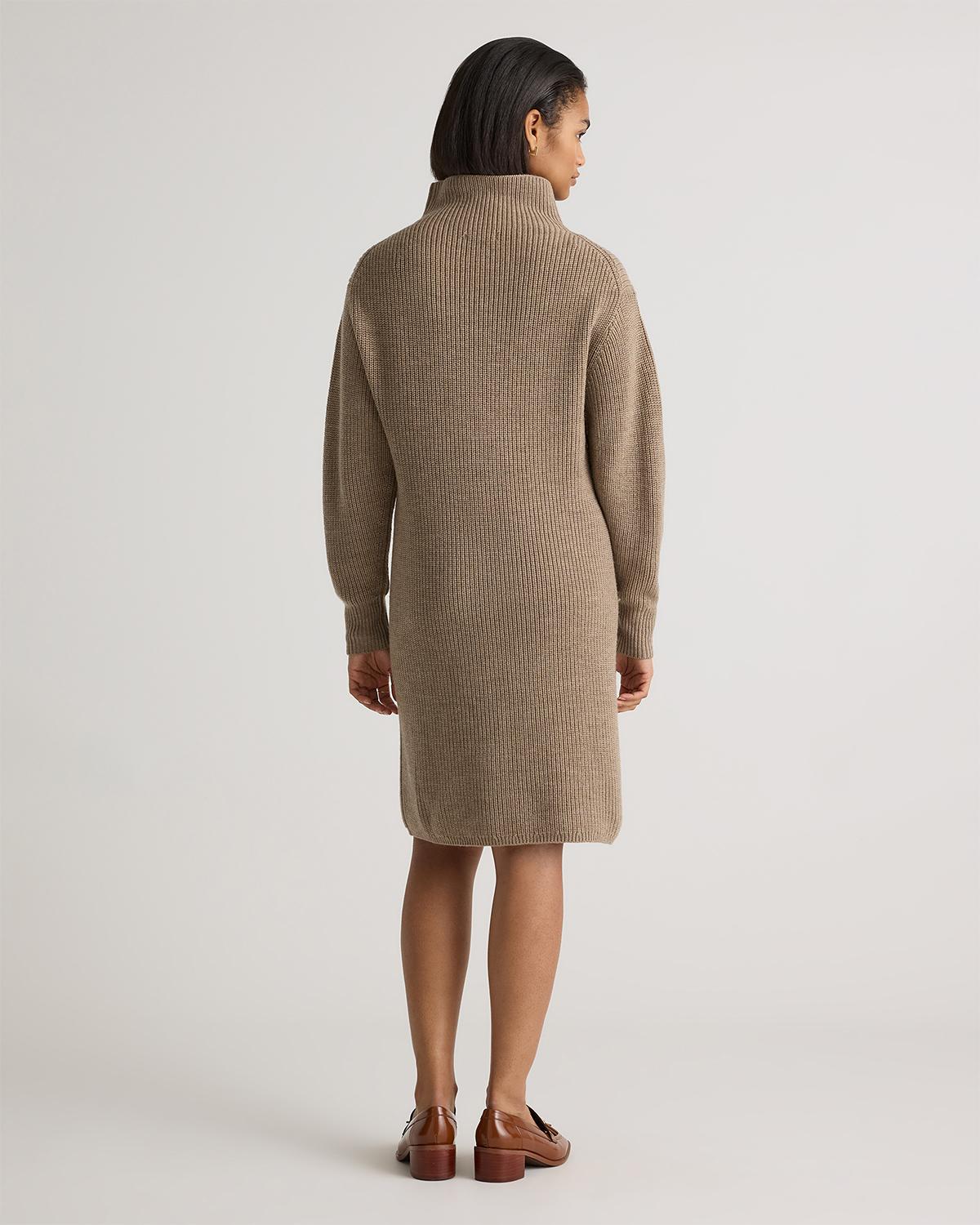 Quince | Women's Australian Merino Wool Relaxed Turtleneck Sweater Dress Product Image