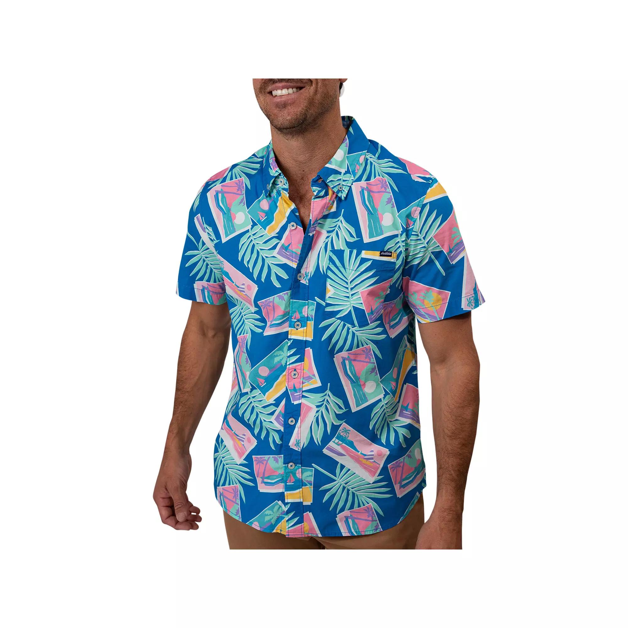 Men's Chubbies Short Sleeve Button Down Shirt, Size: XXL, Blue Product Image