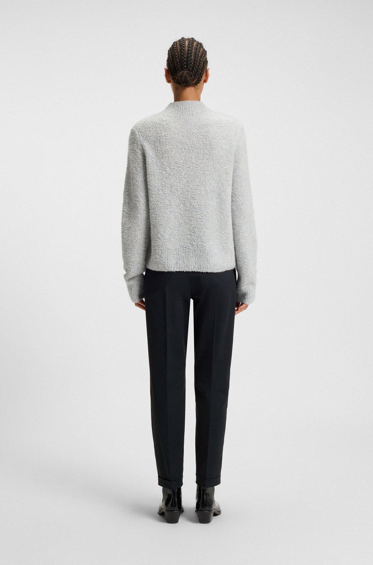 Regular-fit pants in stretch-cotton satin Product Image