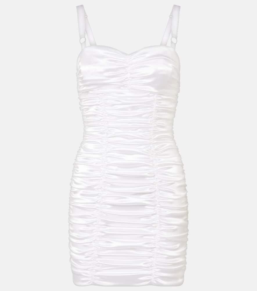 DOLCE & GABBANA Knee Length Dress Adjustable Straps In White Product Image