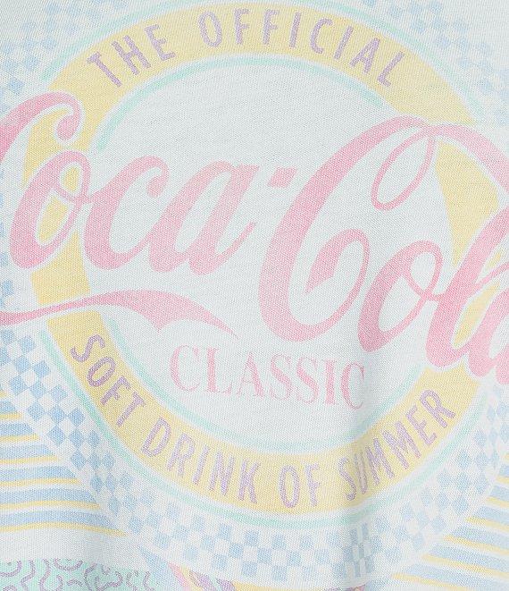 Lucky Brand Knit Coca-Cola Classic Crew Neck Short Sleeve Tee Shirt Product Image