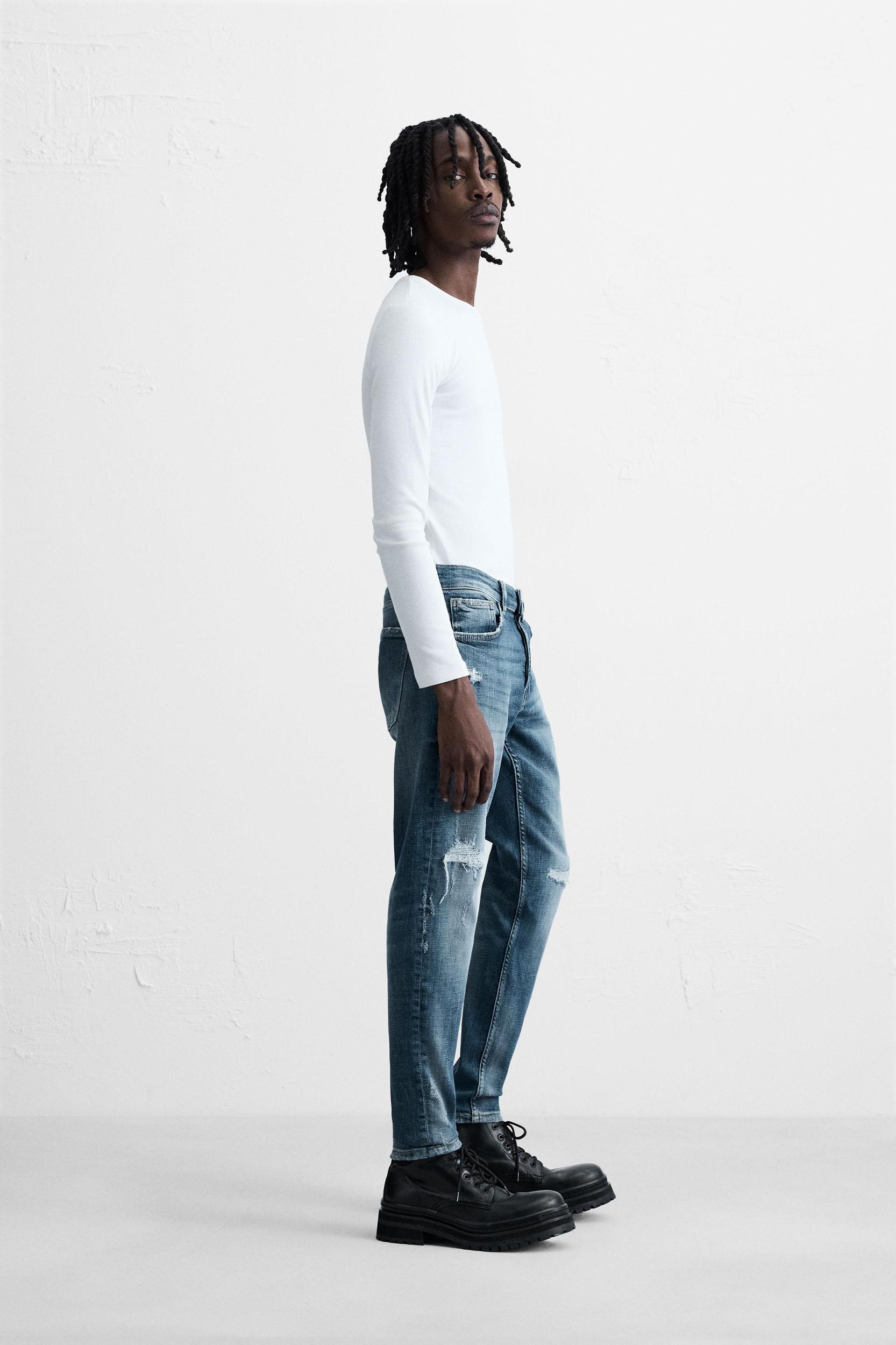 RIPPED SKINNY FIT JEANS Product Image