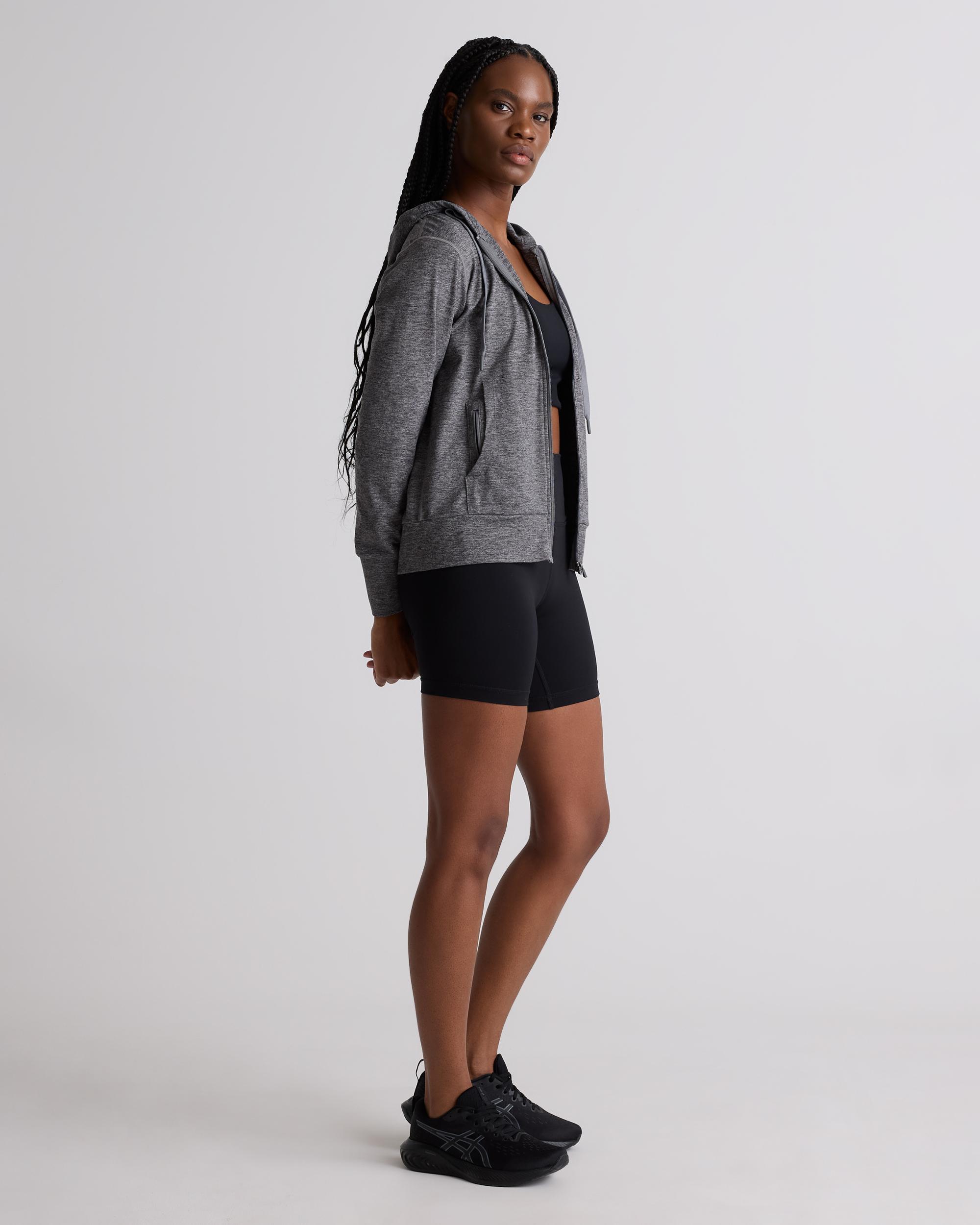 Quince | Women's Super Soft Performance Full Zip Hoodie Flowknit Activewear, Recycled Polyester Product Image
