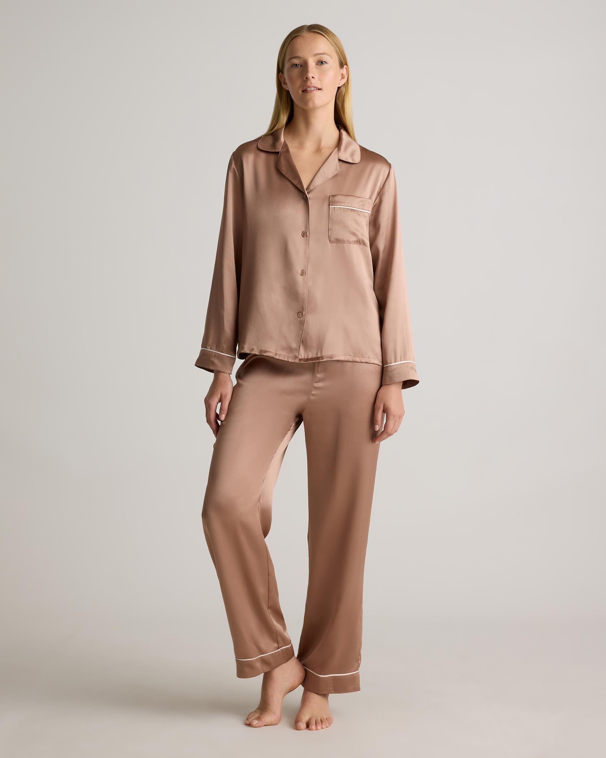 Quince | Women's Satin Pajama Pants Size XL, Mulberry Silk Product Image