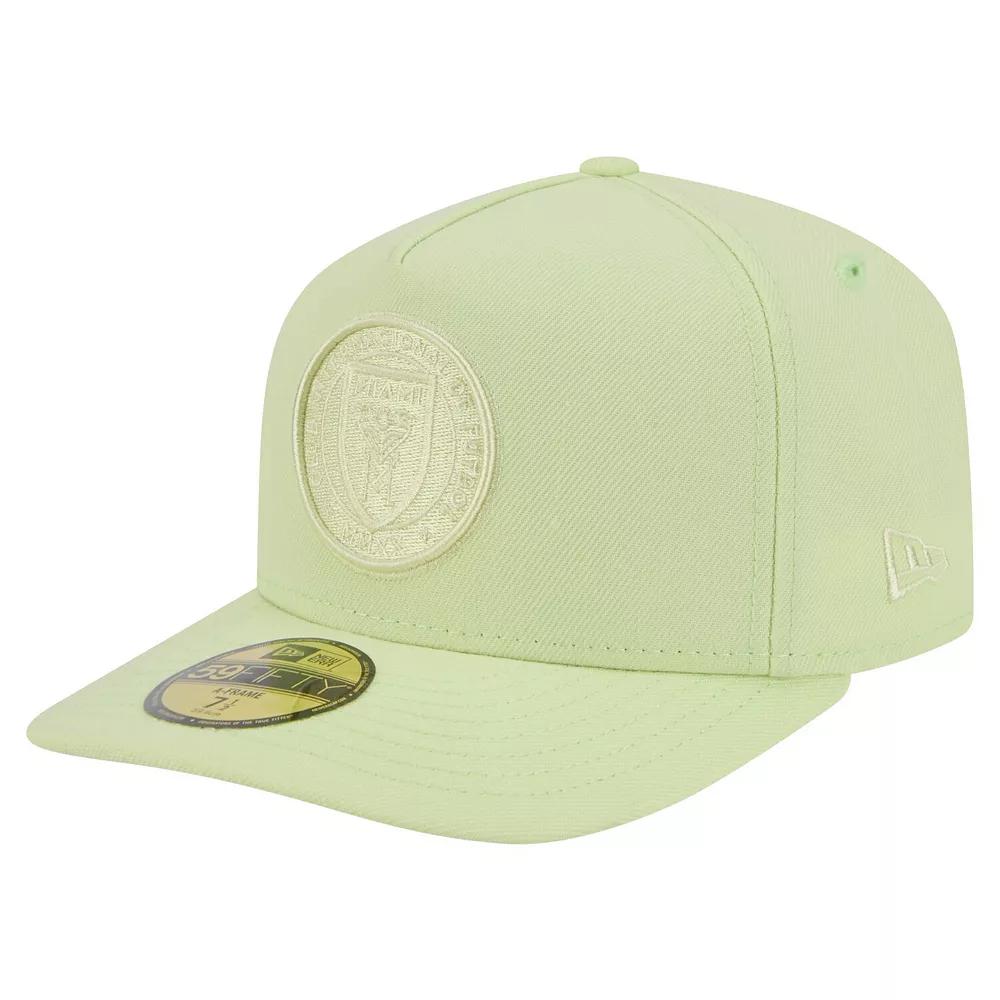 Men's New Era Green Inter Miami CF Color Pack A-Frame 59FIFTY Fitted Hat,  Product Image