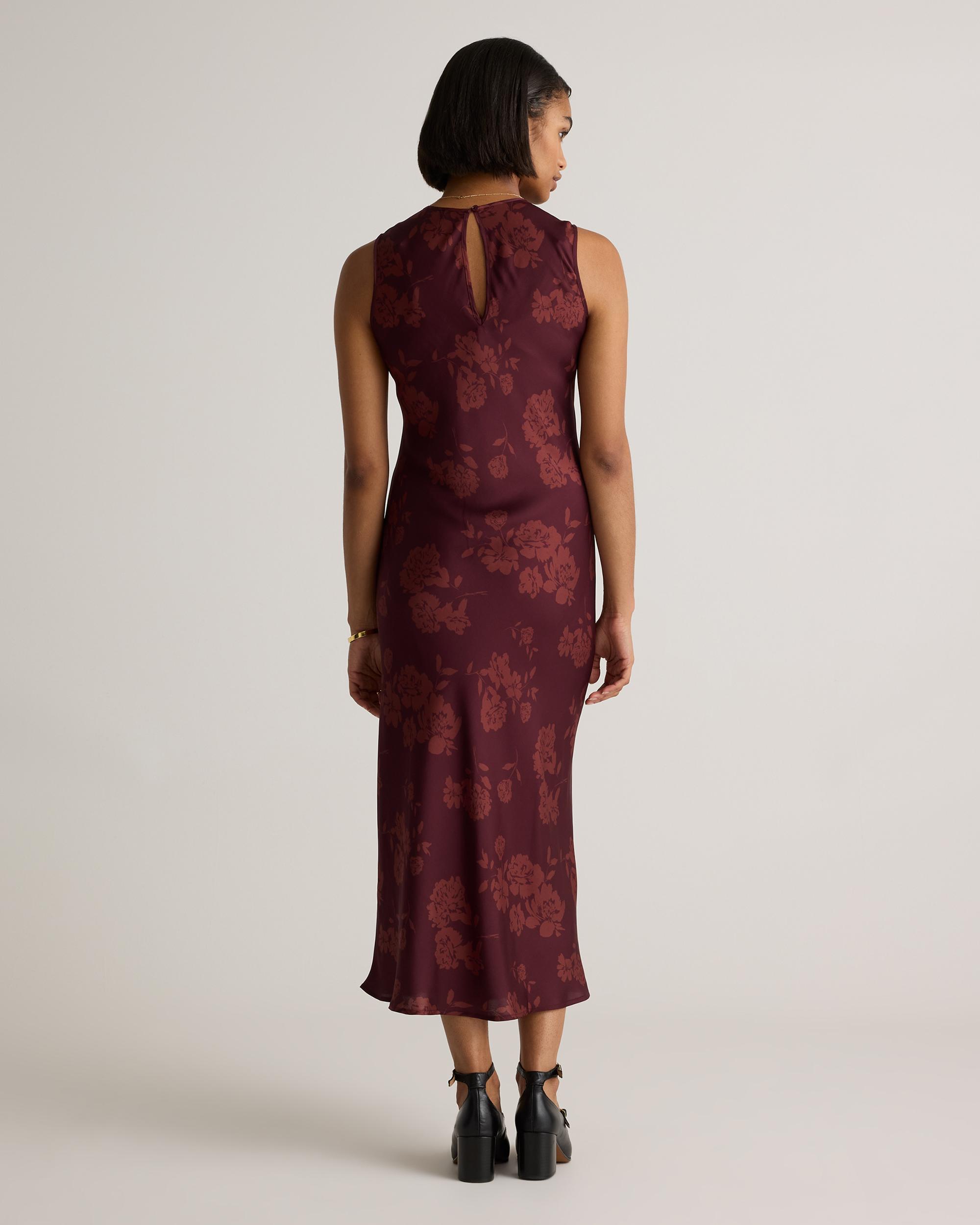 Quince | Women's Washable Stretch Silk Tank Top Midi Dress Product Image