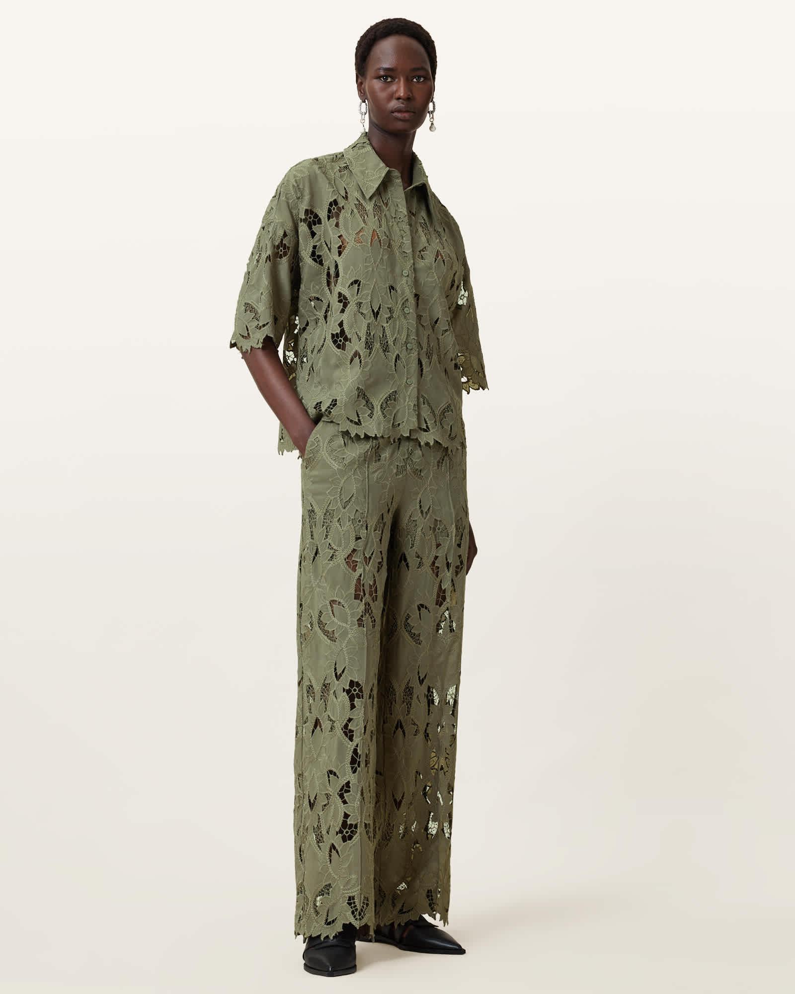 Charli Relaxed Fit Embroidered Shirt Product Image