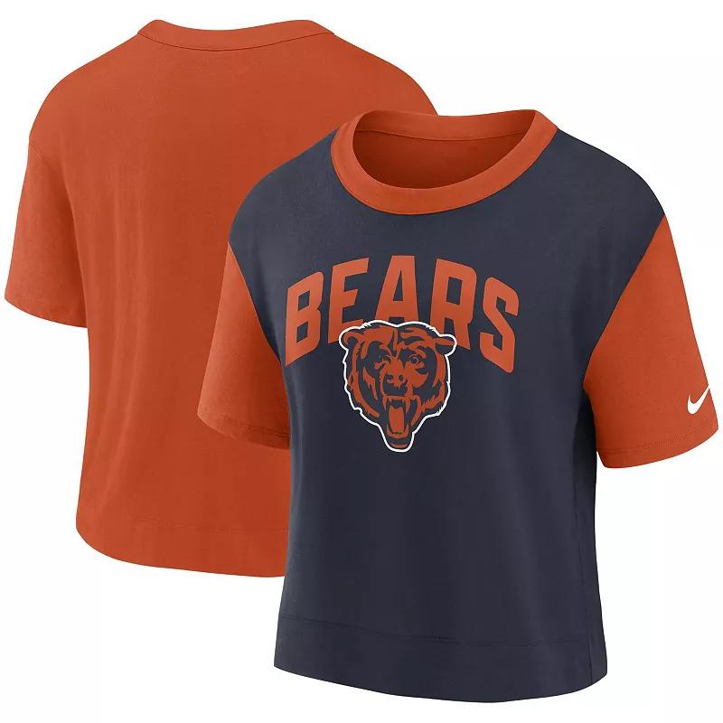Women's Nike Orange/Navy Chicago Bears High Hip Fashion T-Shirt, Size: XL Product Image