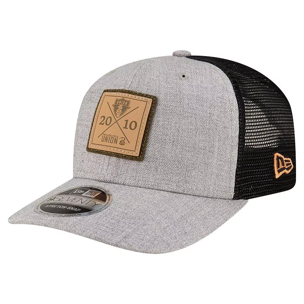Men's New Era Heather Gray Philadelphia Union 9SEVENTY COOLERA Stretch-Snap Adjustable Hat, Uni Grey Product Image