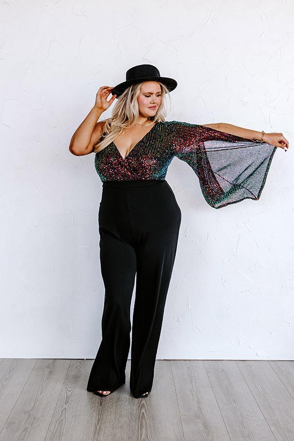 Elegant Essence Sequin Jumpsuit Curves Product Image