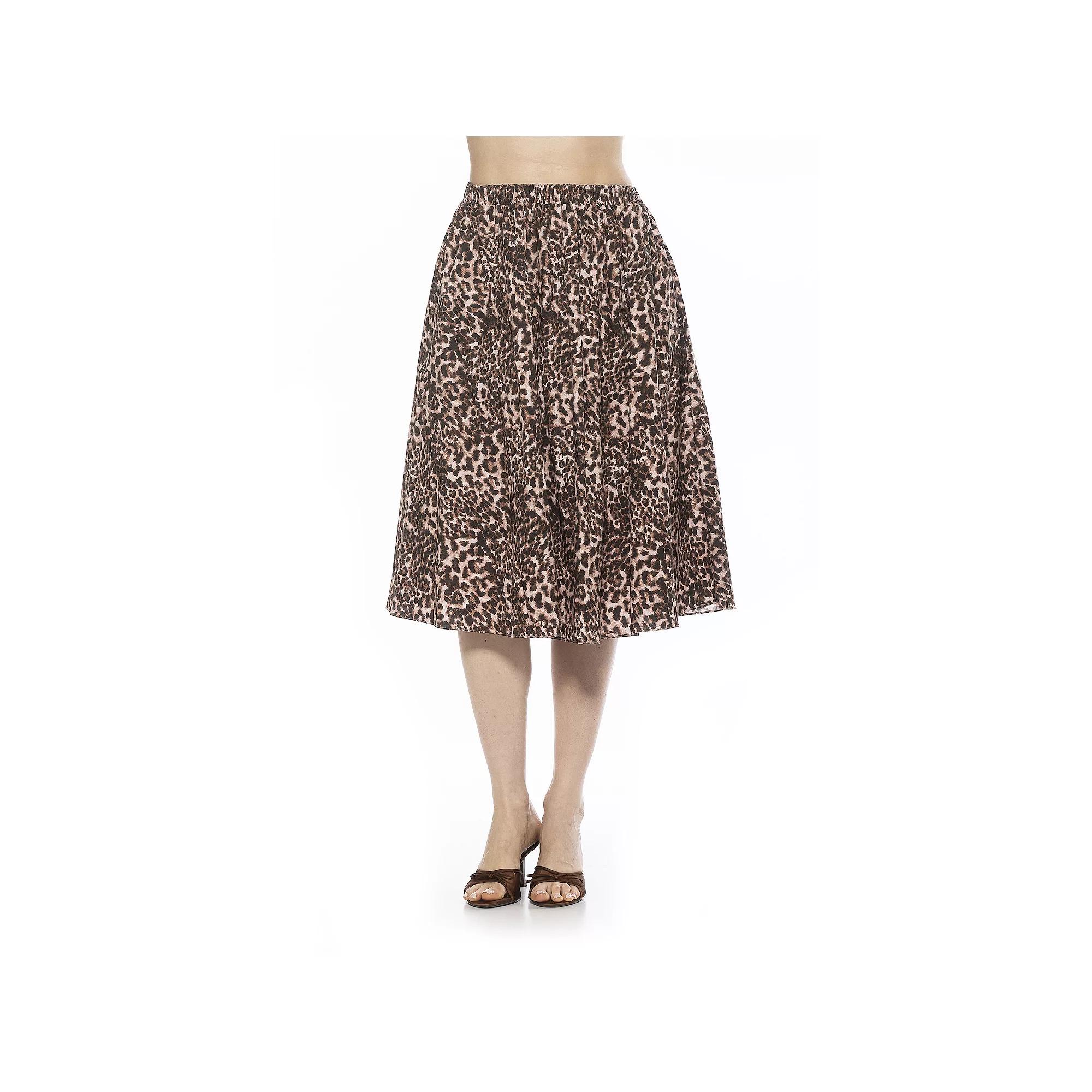 Women's ALEXIA ADMOR Isla Elastic Waist Shirred Midi Skirt,  Product Image