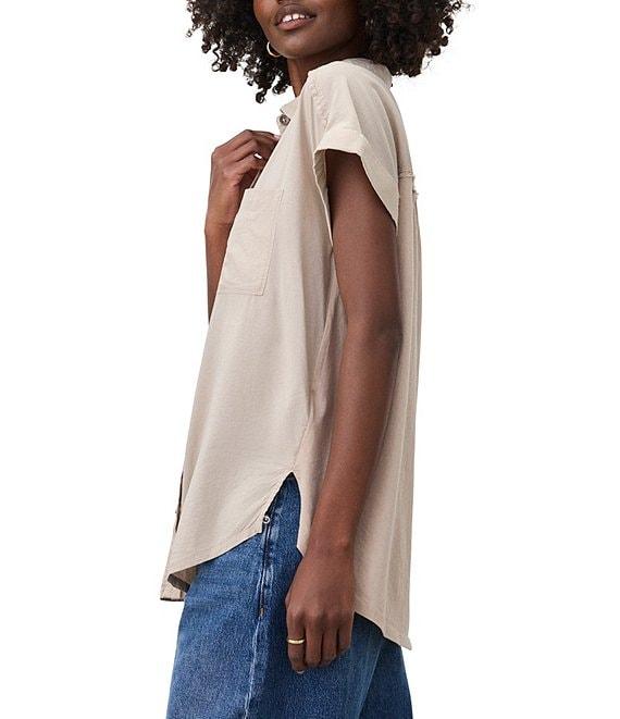 Splendid Paige Point Collar Short Sleeve Shirt Product Image