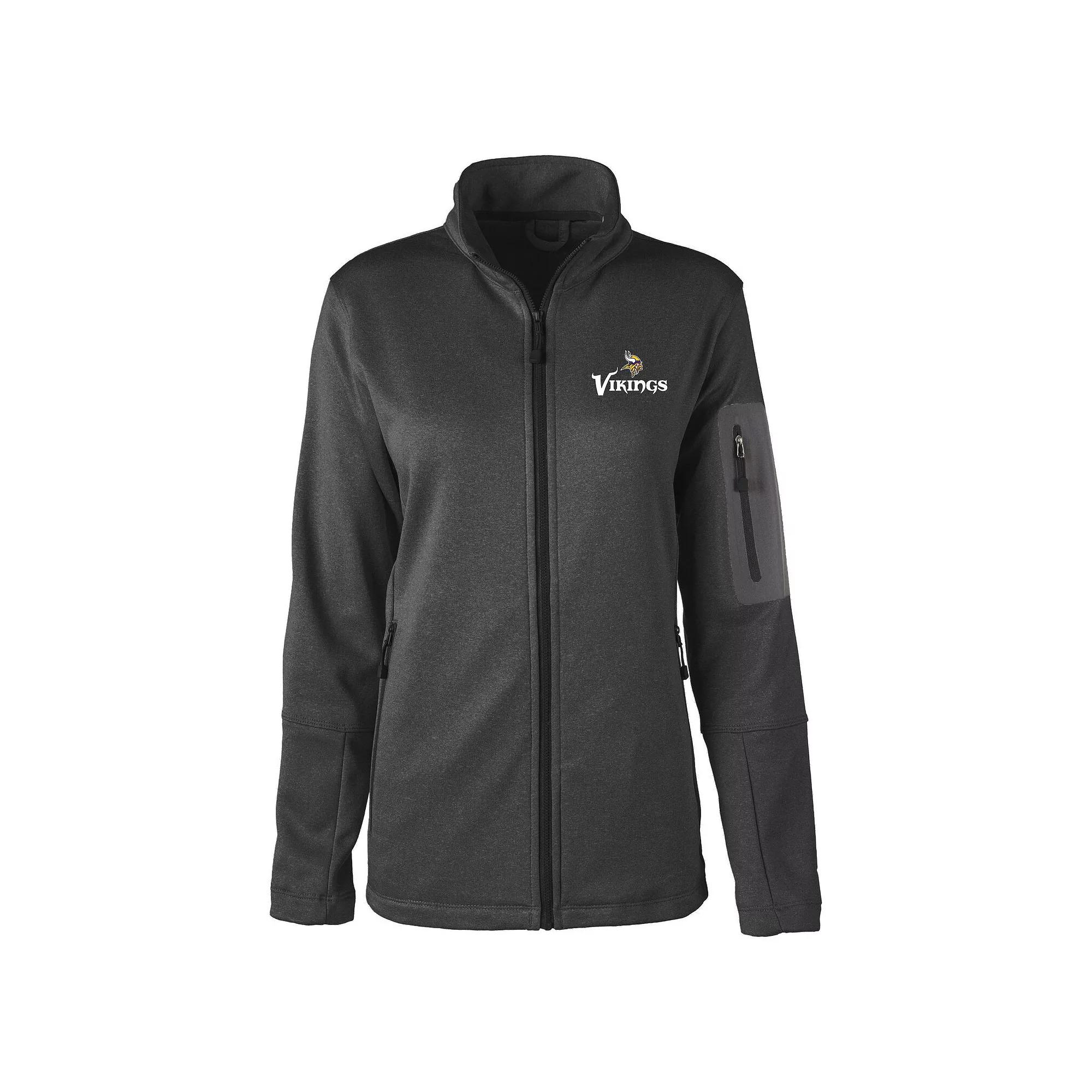 Women's Dunbrooke  Heather Black Minnesota Vikings Freestyle Teflon Shield Full-Zip Jacket, Size: Small, Charco Product Image
