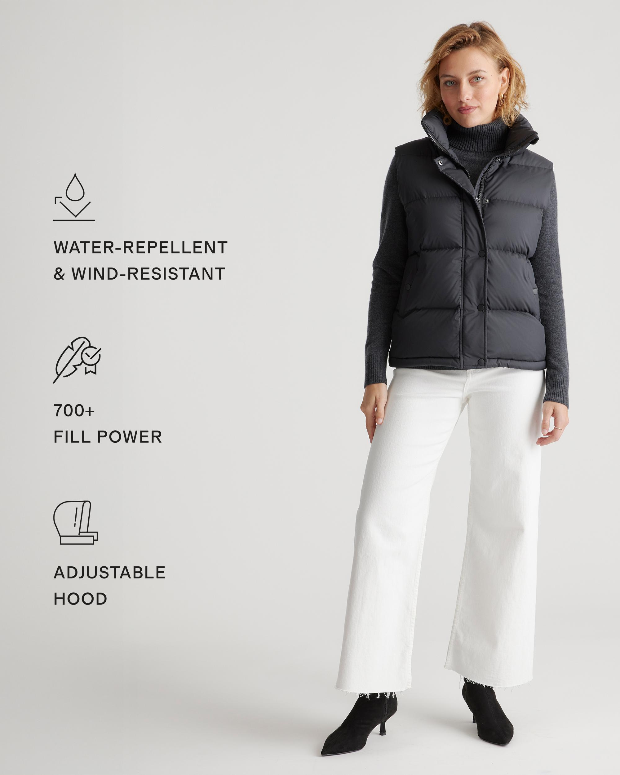 Quince | Women's Responsible Down Puffer Vest Size XS, Recycled Polyester Product Image