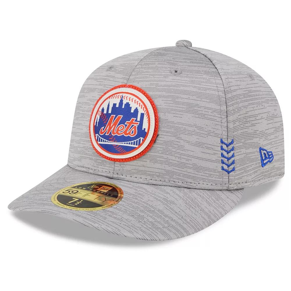 Men's New Era  Gray New York Mets 2024 Clubhouse Low Profile 59FIFTY Fitted Hat, Size: 7 1/8, Grey Product Image
