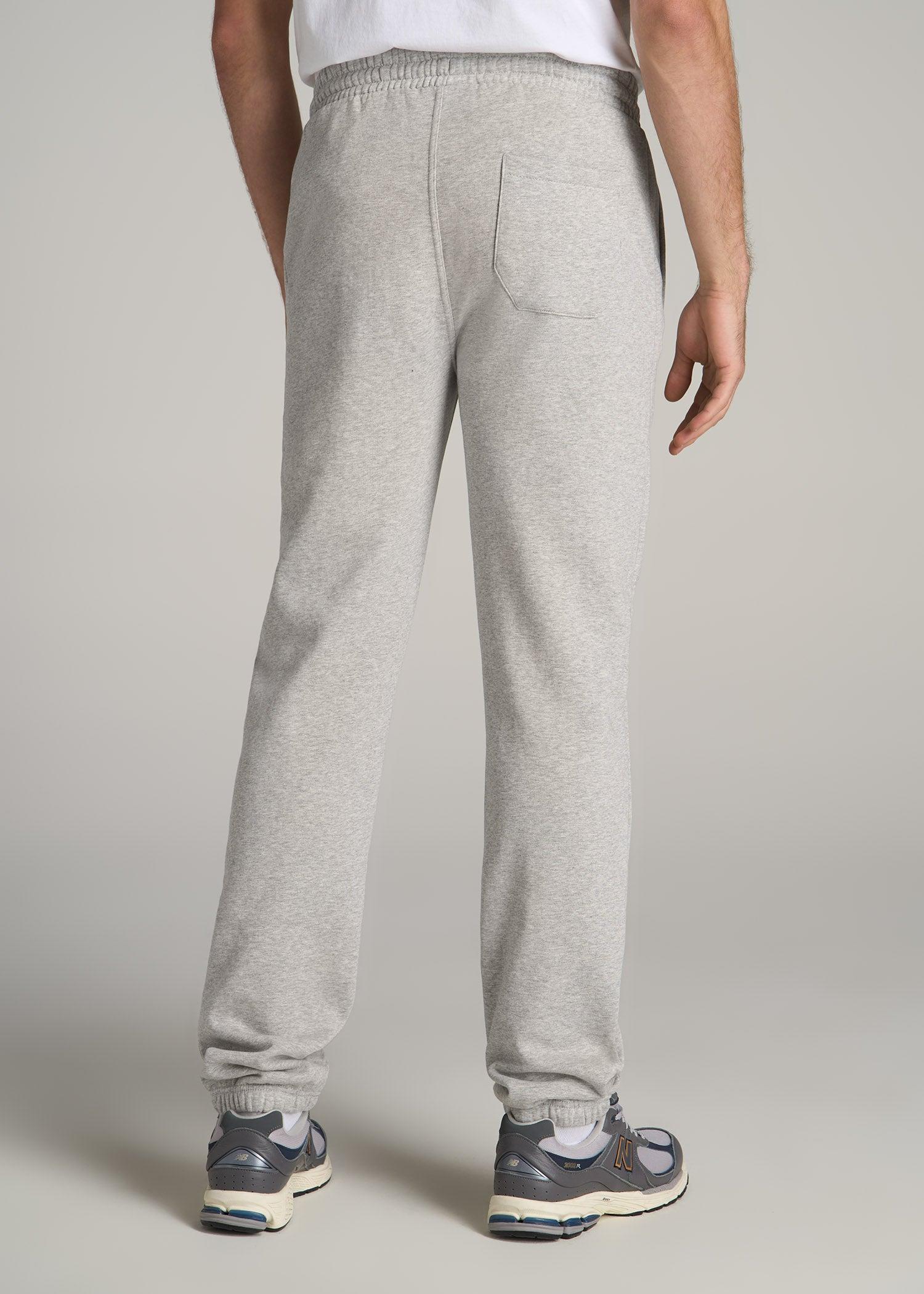 Wearever Fleece Elastic-Bottom Sweatpants for Tall Men in Grey Mix Male Product Image