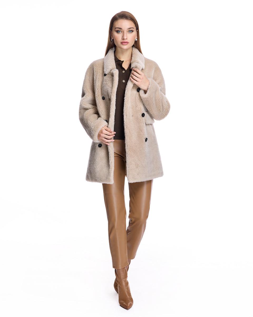 Lamb's Wool Pea Coat-Maximilian Product Image
