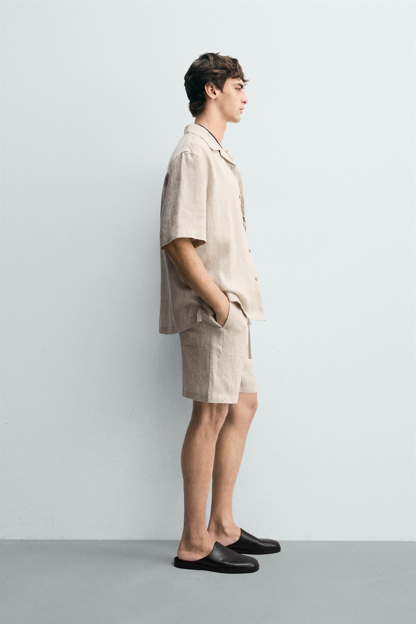 100% LINEN RELAXED FIT SHIRT Product Image