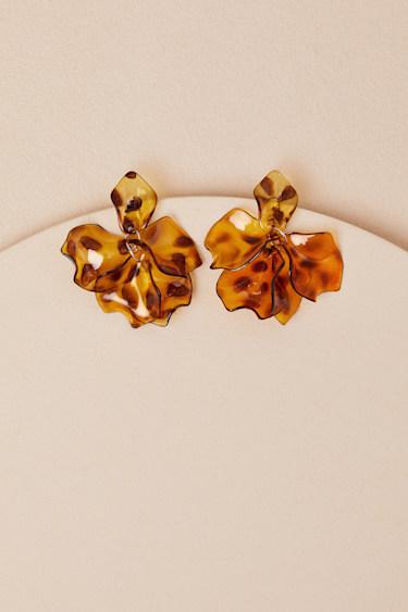 Mallory Brown Tortoiseshell Statement Earrings Product Image