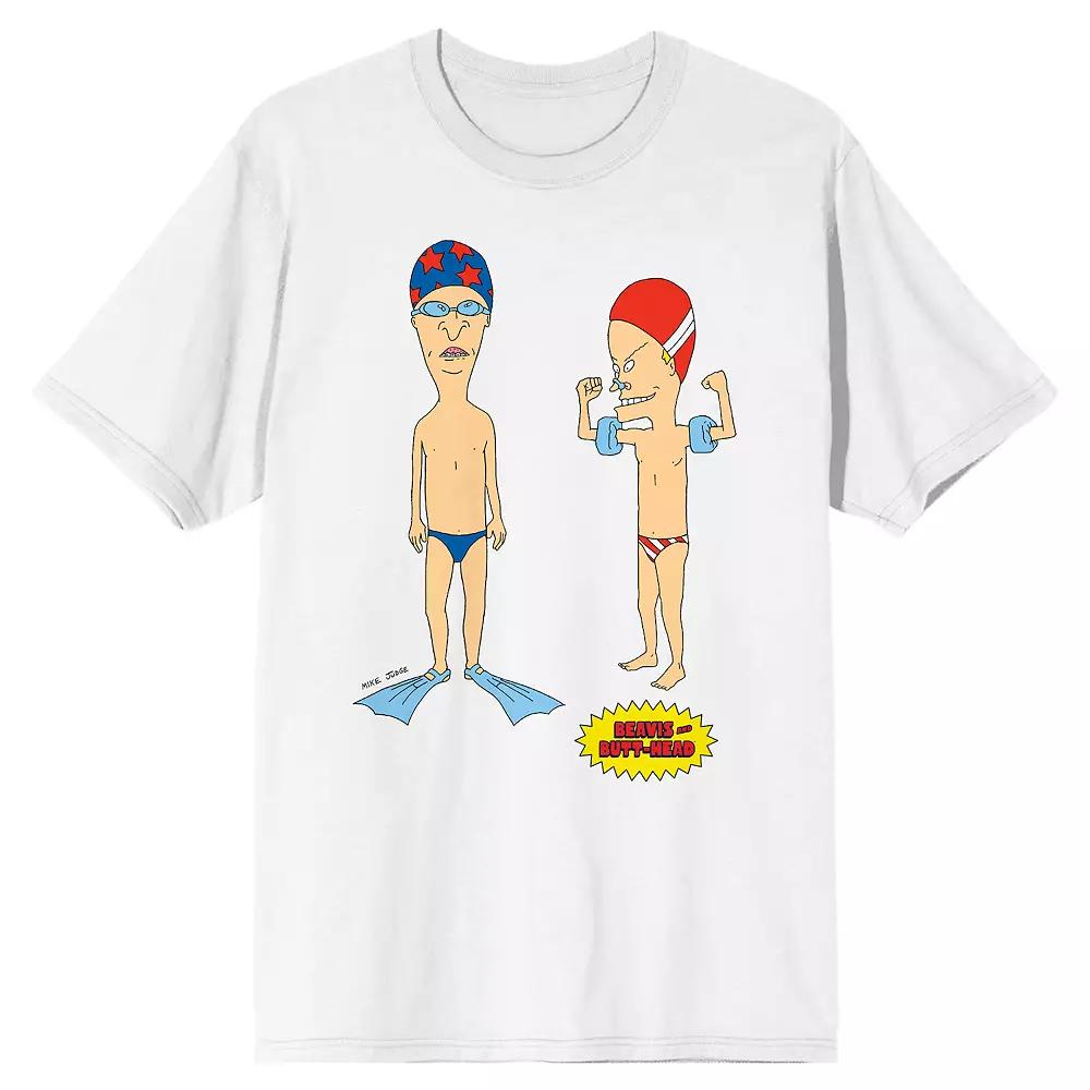 Men's Beavis & Butthead Swimming Short Sleeve Graphic Tee,  Product Image