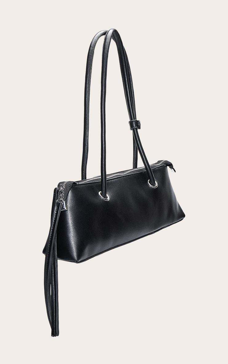 Black Elongated Handle Shoulder Bag Product Image