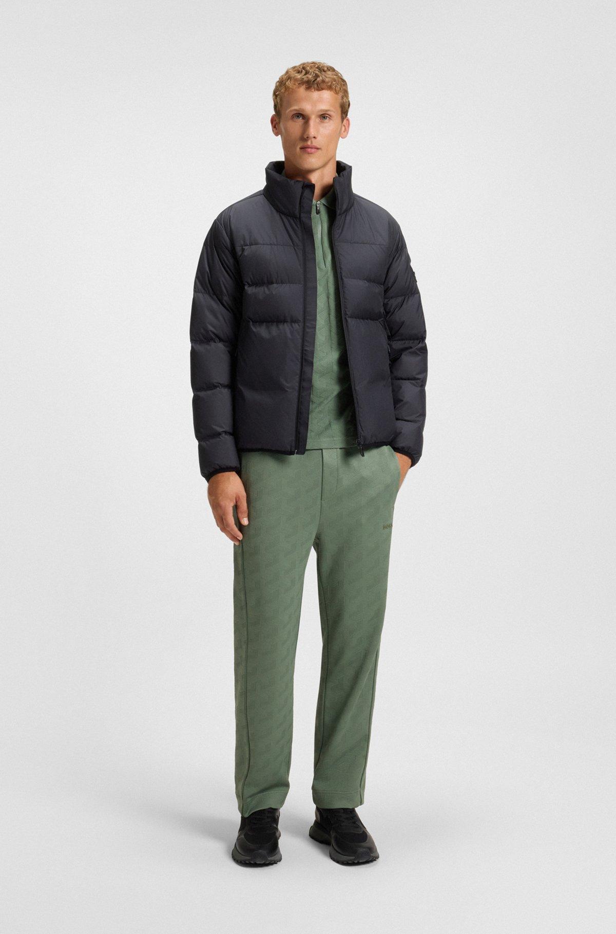 Mercerised-cotton polo shirt with jacquard pattern Product Image