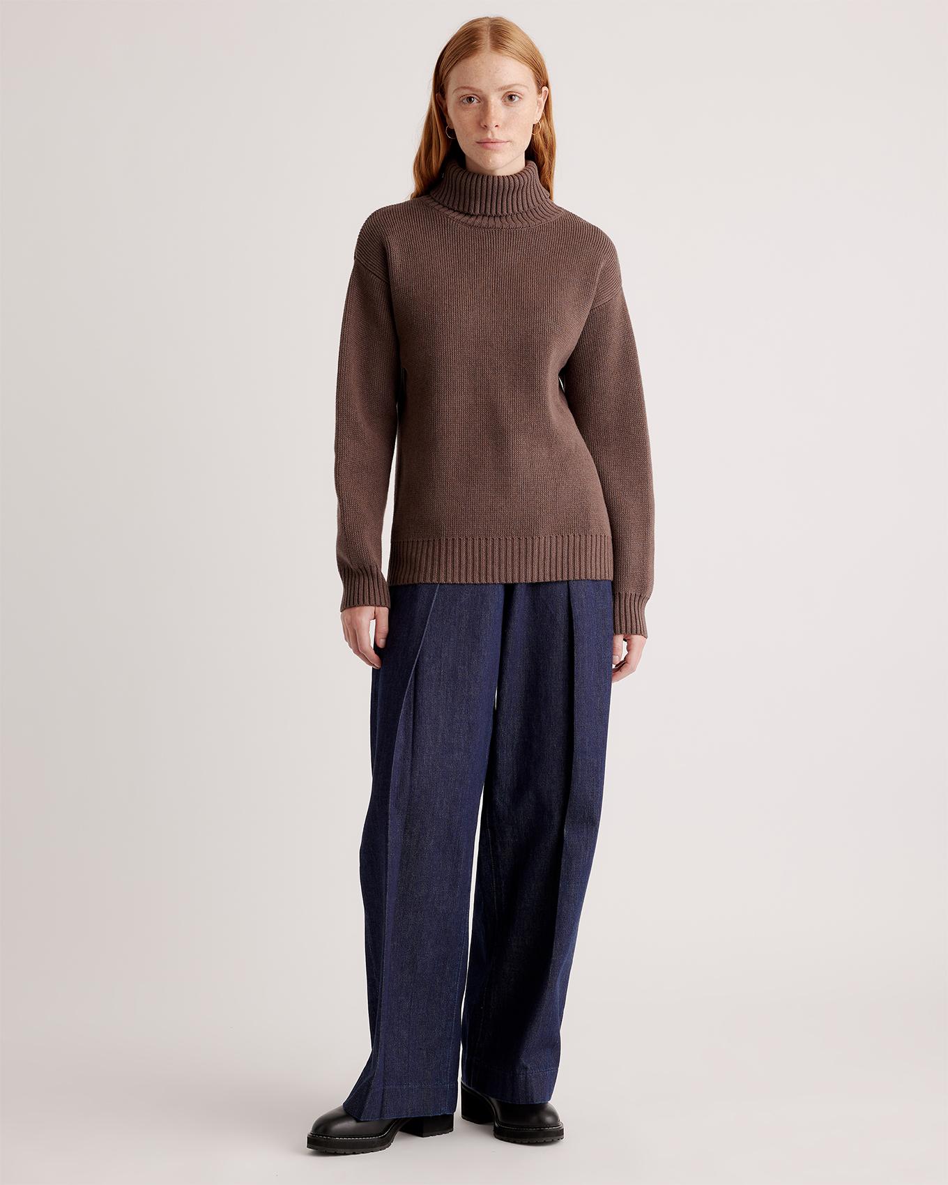 Quince | Women's Turtleneck Sweater Organic Cotton Product Image