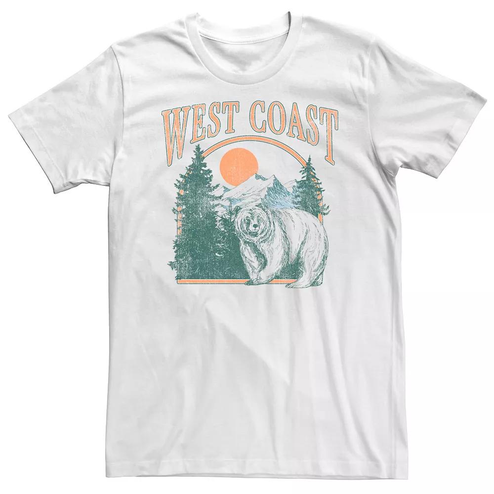 Big & Tall West Coast Grizzly Bear Forest Landscape Graphic Tee, Men's,  Product Image