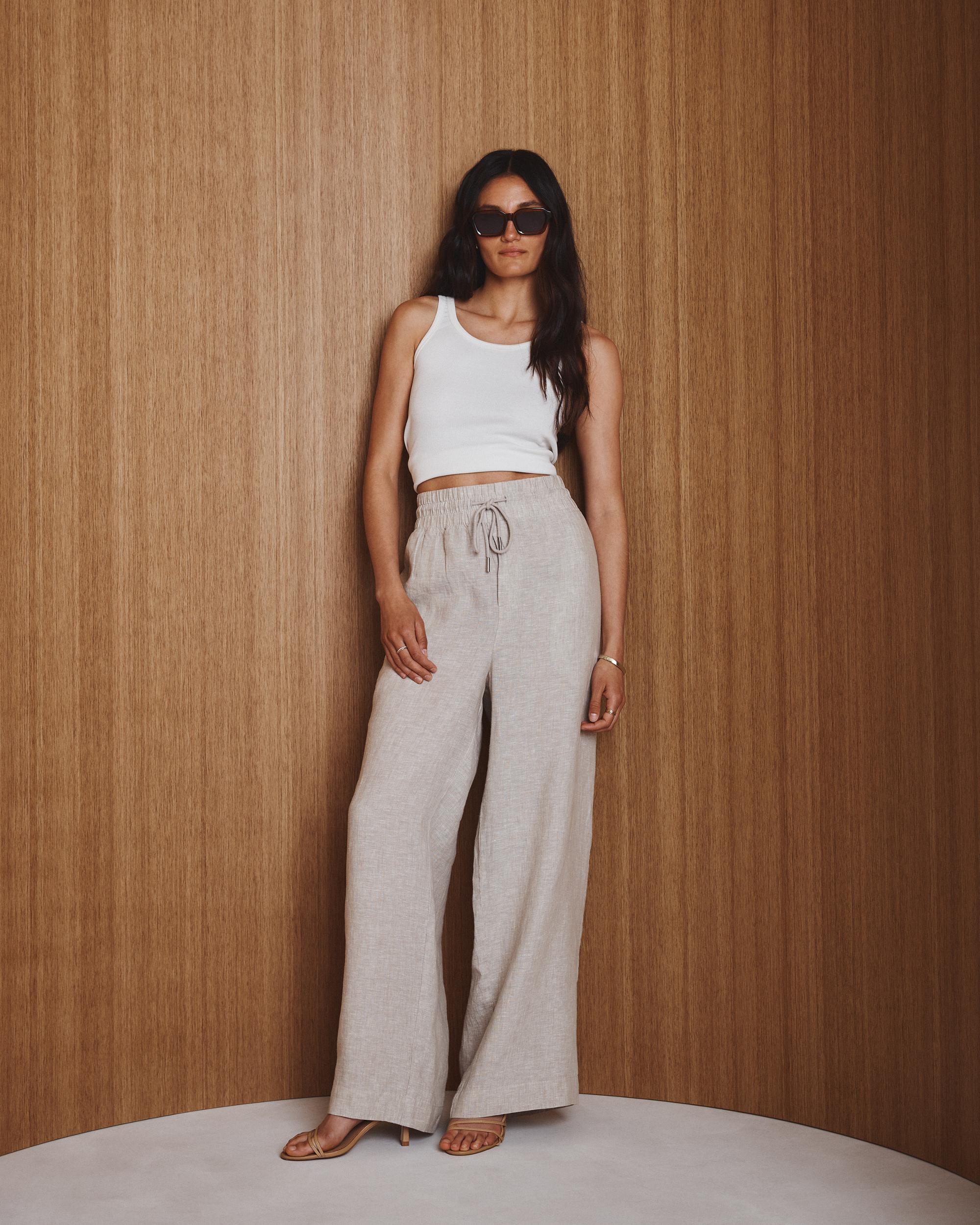 Quince | Women's 100% European Linen Wide Leg Pants Product Image
