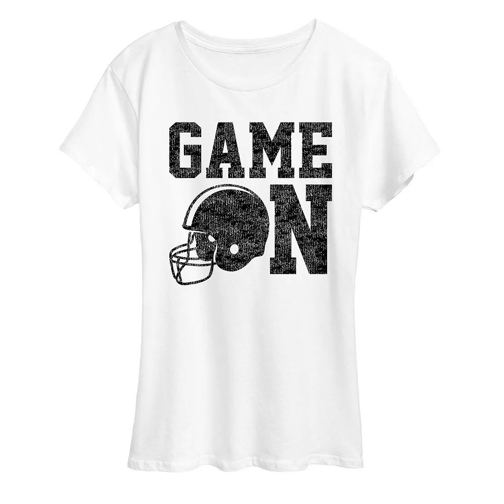 Women's Game On Football Graphic Tee, Girl's,  Product Image