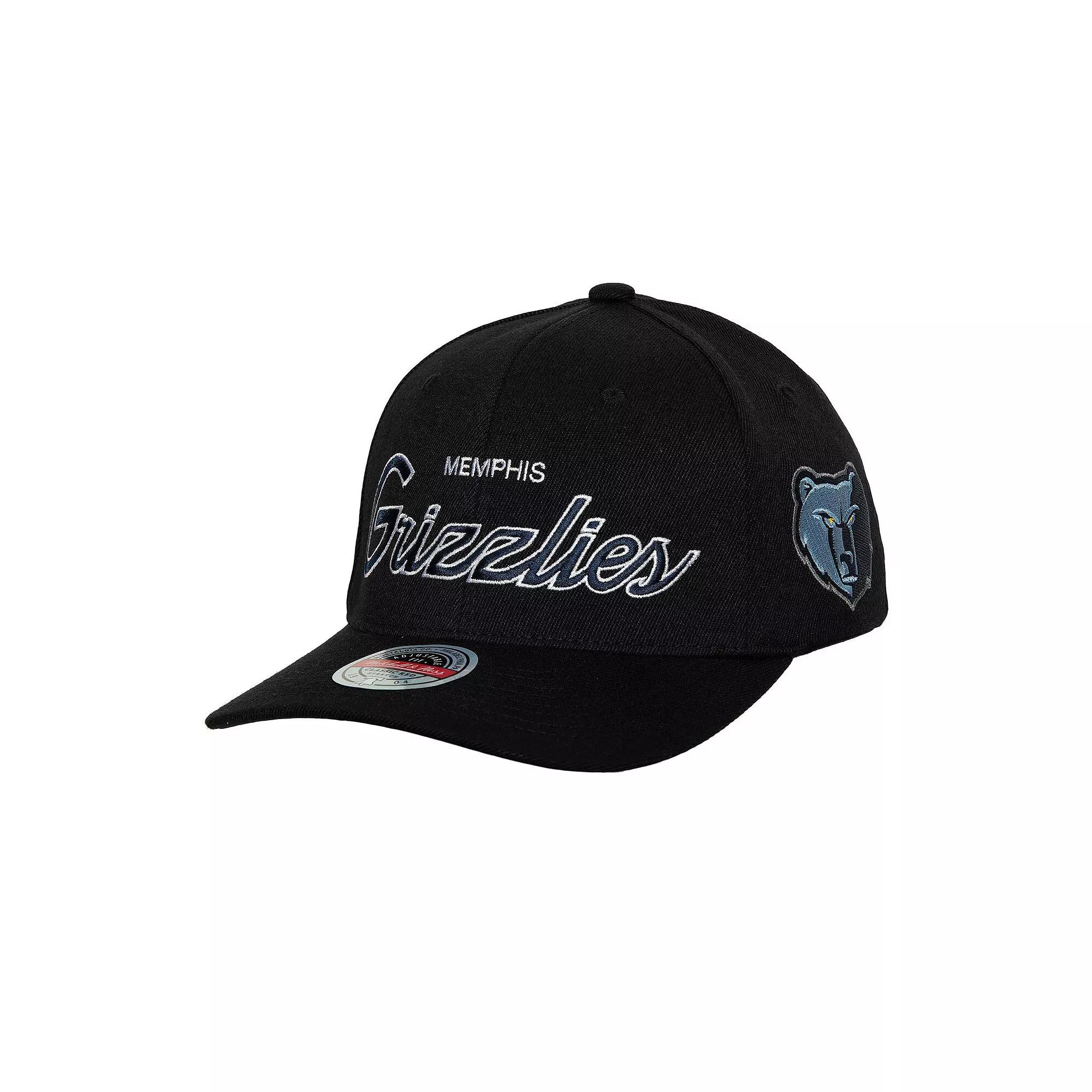 Men's Mitchell & Ness Black Memphis Grizzlies MVP Team Script 2.0 Stretch-Snapback Hat, Grz Black Product Image
