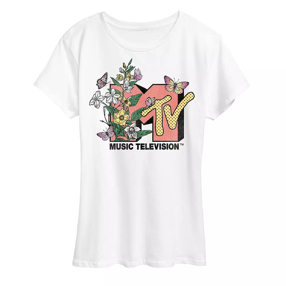 Women's MTV Botanical Art Graphic Tee,  Product Image