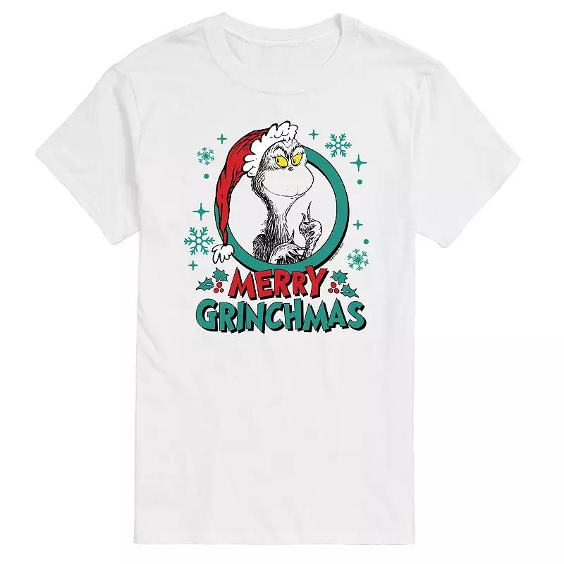 Men's Dr. Seuss The Grinch Merry Grinchmas Circle Graphic Tee,  Product Image