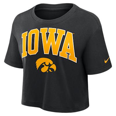 Iowa Athletic Prep Arch Women's Nike Dri-FIT College Cropped T-Shirt Product Image