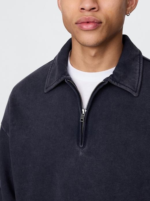 Heavyweight Oversized Quarter-Zip Pullover Product Image