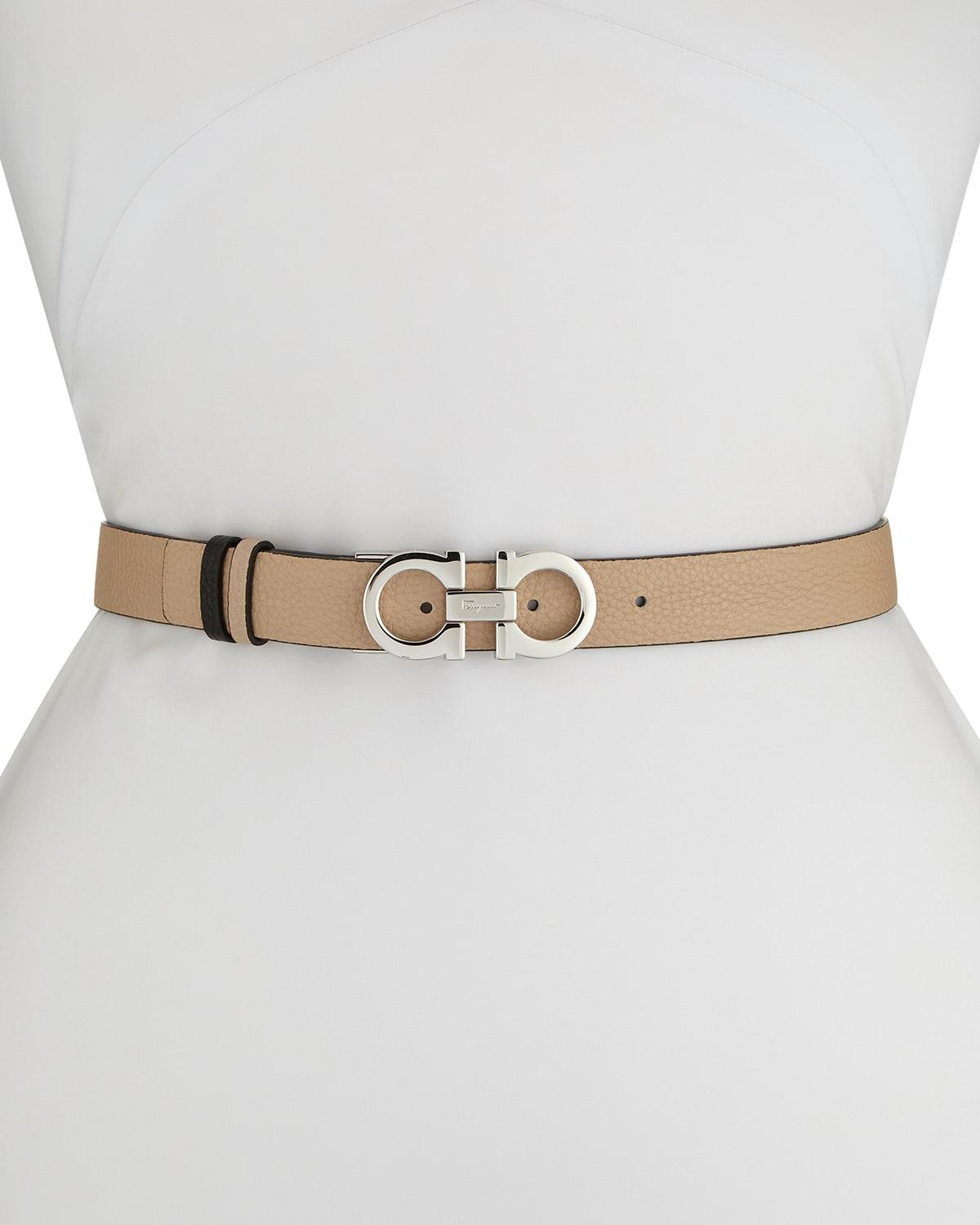 Gancini-Buckle Reversible Leather Belt Product Image