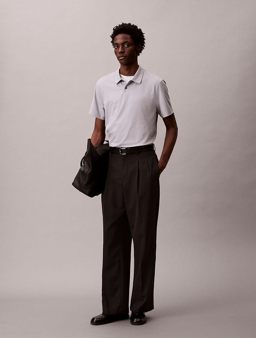 Calvin Klein Mens Performance Classic Polo Shirt - Grey Product Image