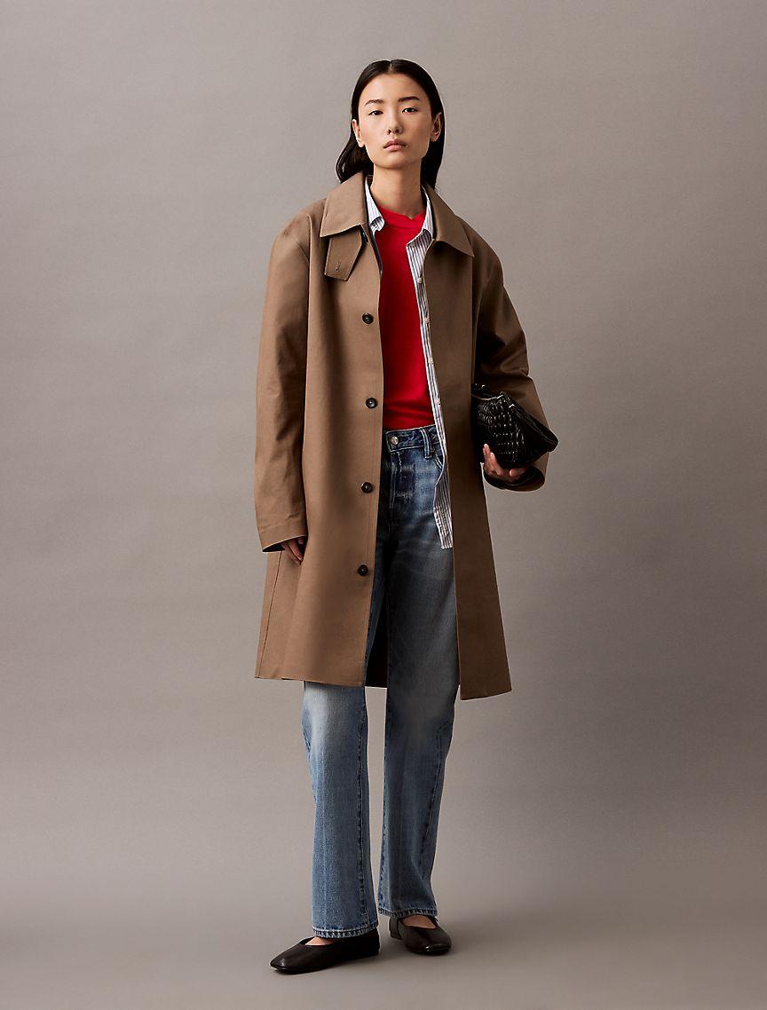 Fine Knit Mock Neck T-Shirt Product Image