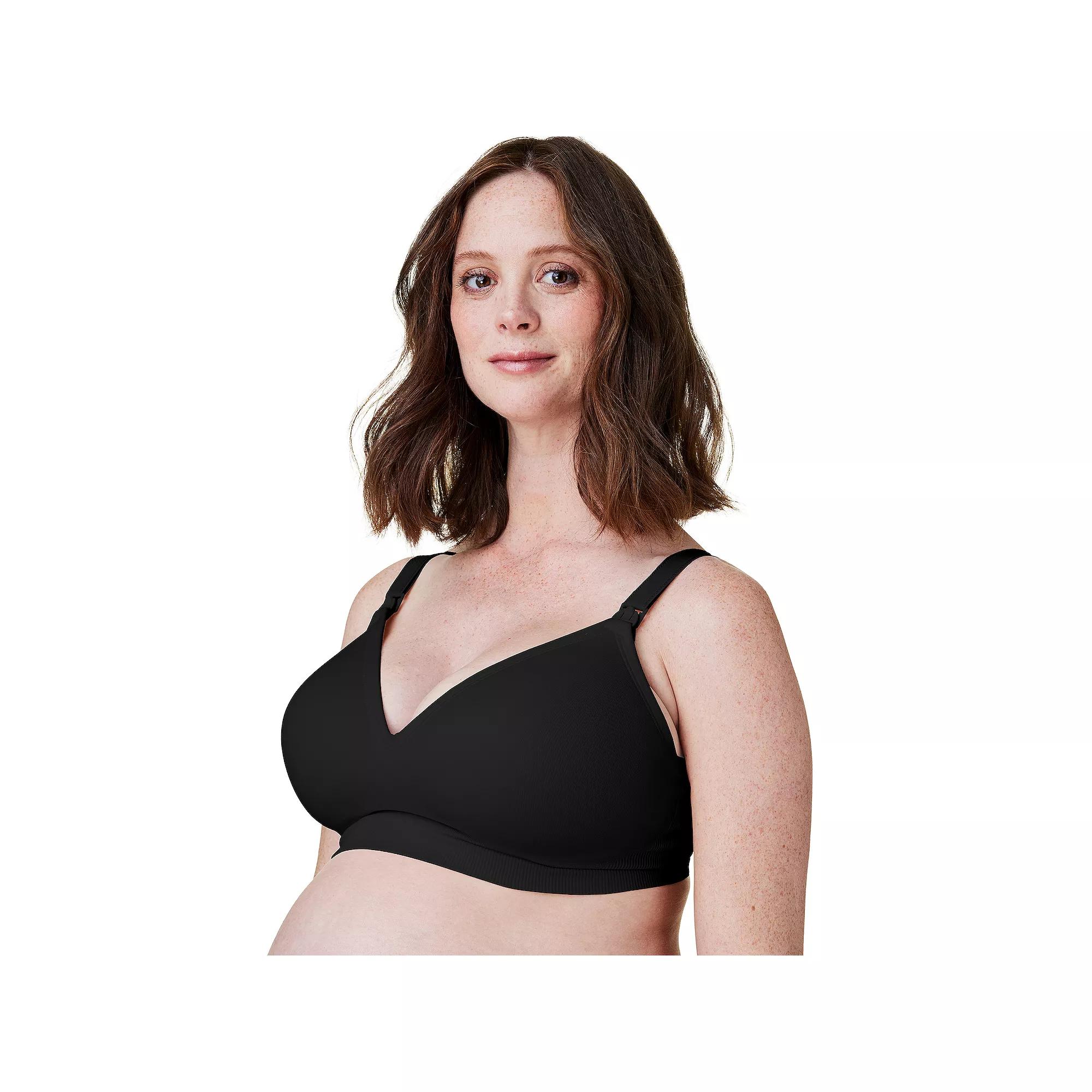 Bravado Designs Plunge Wireless Maternity & Nursing Bra 11017V, Women's, Size: Small FC, Black Product Image