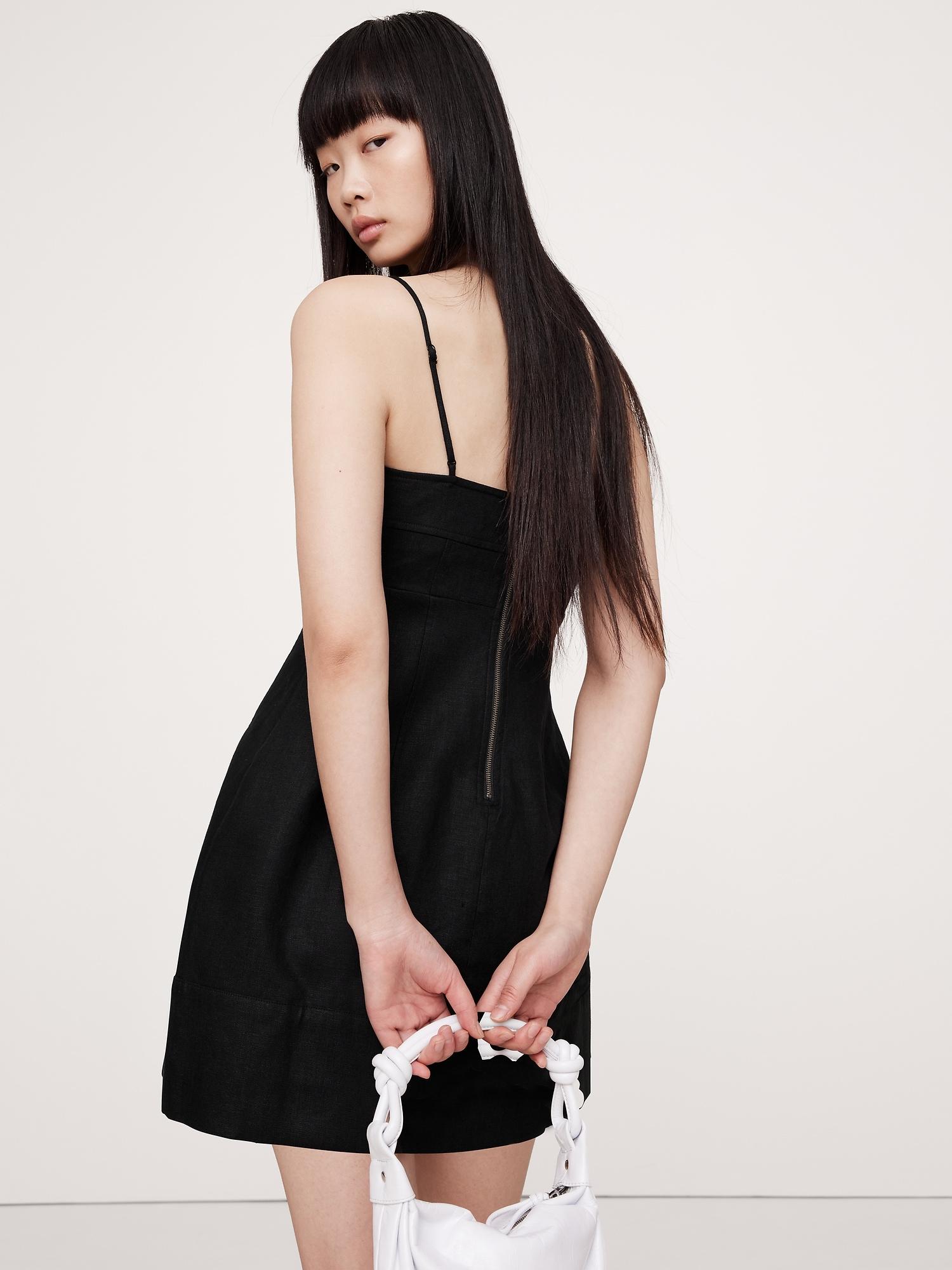 Linen Corset Mini Dress Product Image