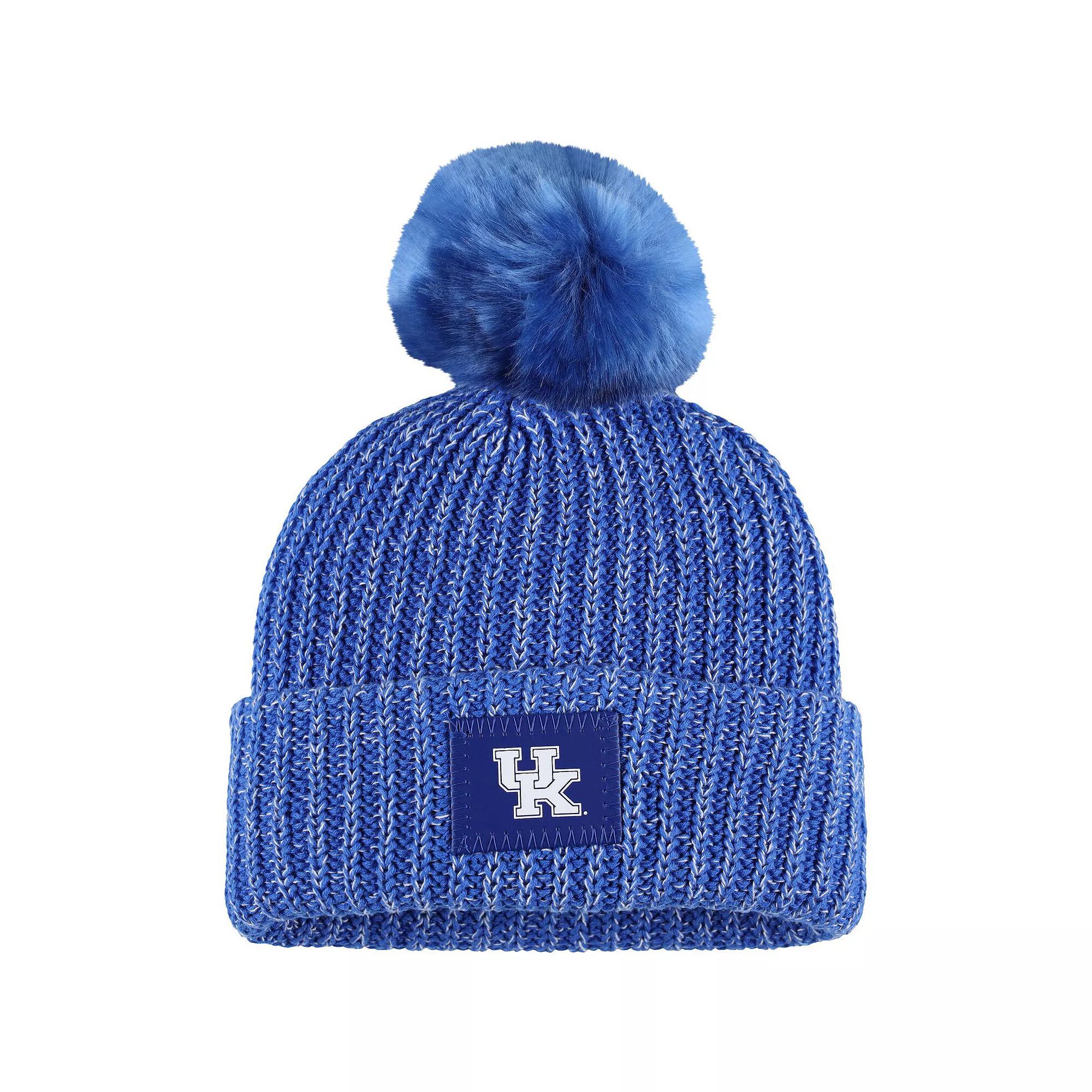 Women's Love Your Melon Royal Kentucky Wildcats Cuffed Knit Hat with Pom, Blue Product Image