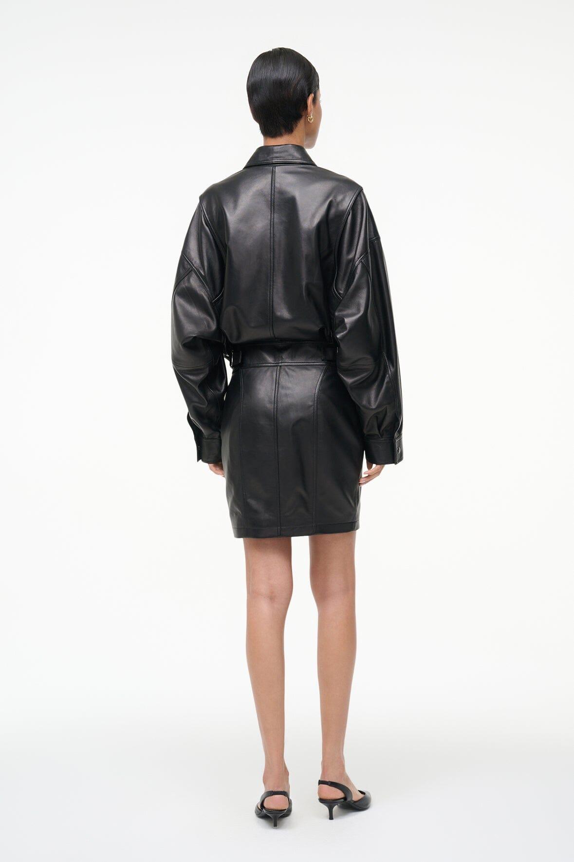 CLAUDETTE LEATHER DRESS | BLACK Product Image